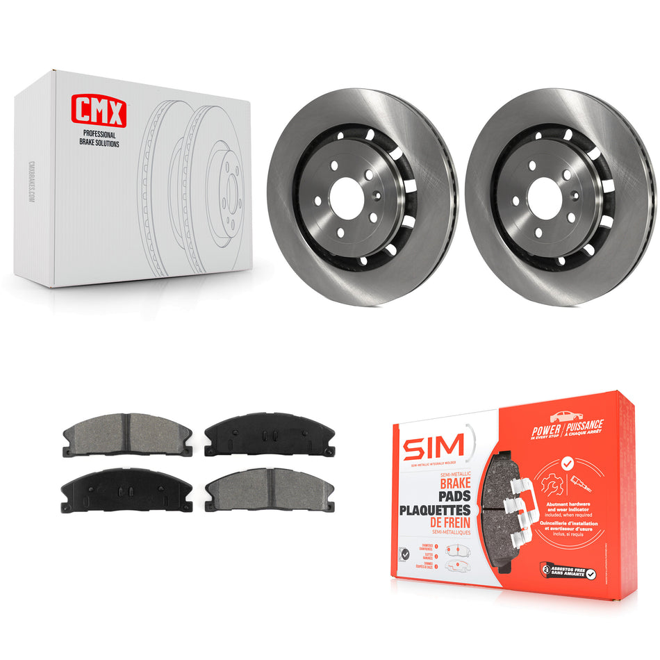 Front Disc Brake Rotors And Semi-Metallic Pads Kit For Ford Explorer Taurus Flex Police Interceptor Utility Lincoln Sedan MKS MKT Special Service K8S-100173