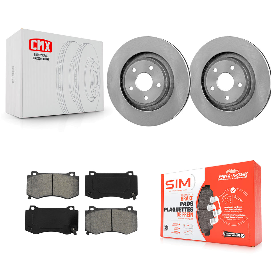 Front Disc Brake Rotors And Semi-Metallic Pads Kit For 2006-2010 Jeep Grand Cherokee SRT8 K8S-100227