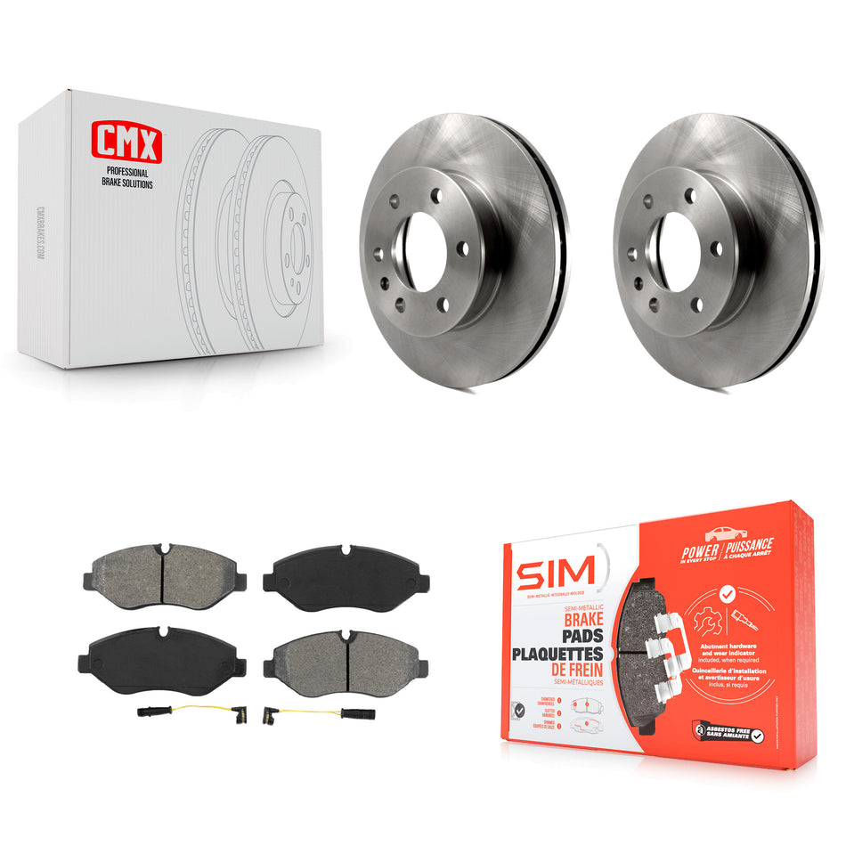 Front Disc Brake Rotors And Semi-Metallic Pads Kit For Sprinter 2500 Mercedes-Benz Freightliner Dodge K8S-100232