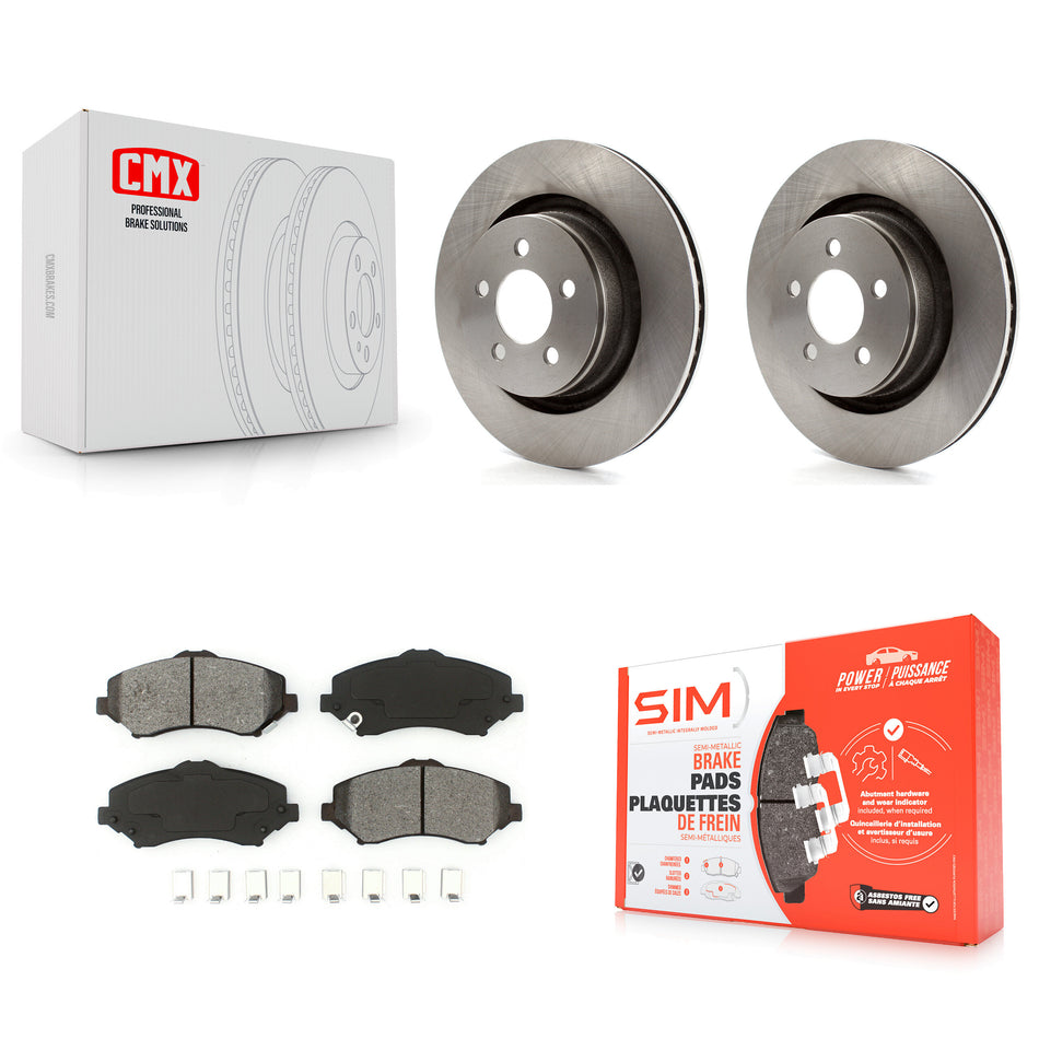 Front Disc Brake Rotors And Semi-Metallic Pads Kit For Jeep Liberty Dodge Nitro With 332mm Diameter Rotor K8S-100235