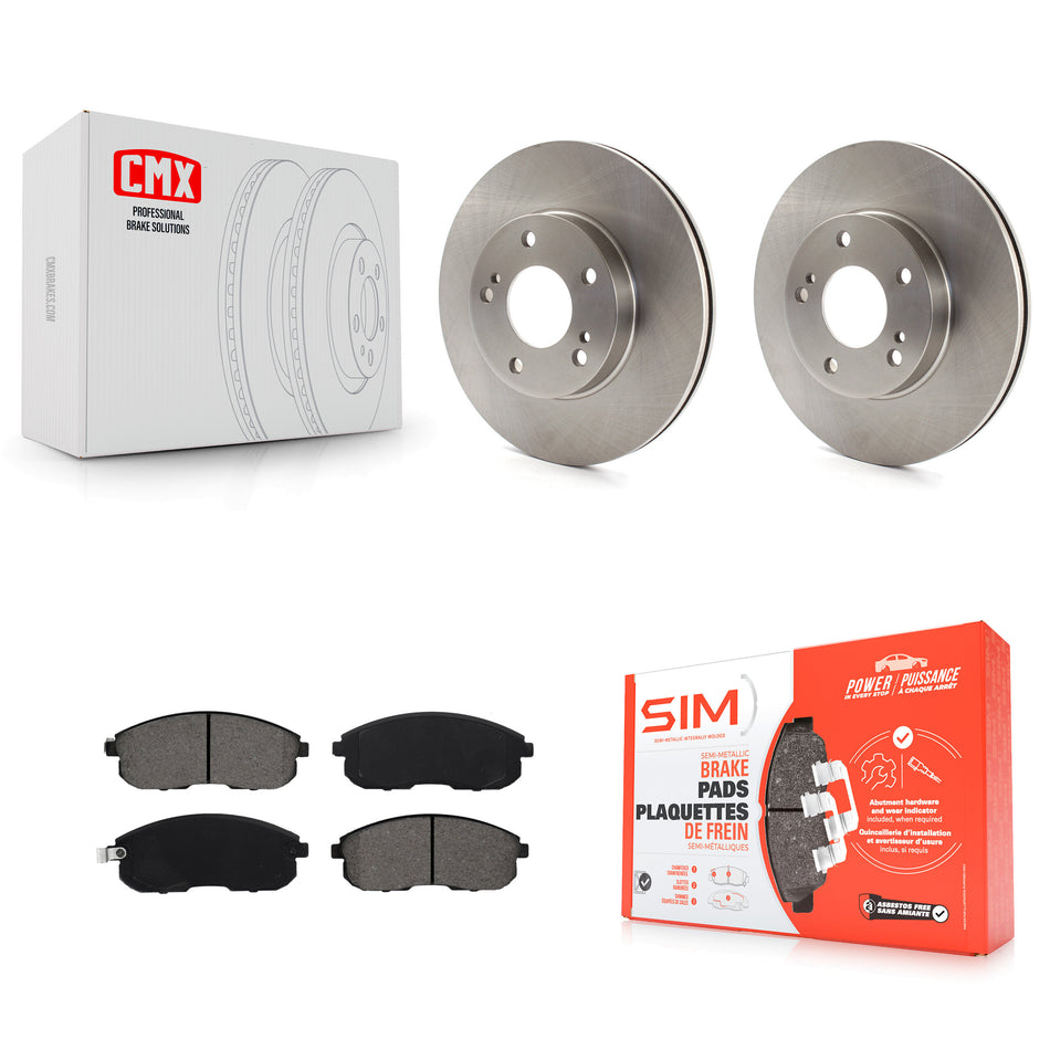 Front Disc Brake Rotors And Semi-Metallic Pads Kit For Nissan Maxima INFINITI I30 K8S-100258