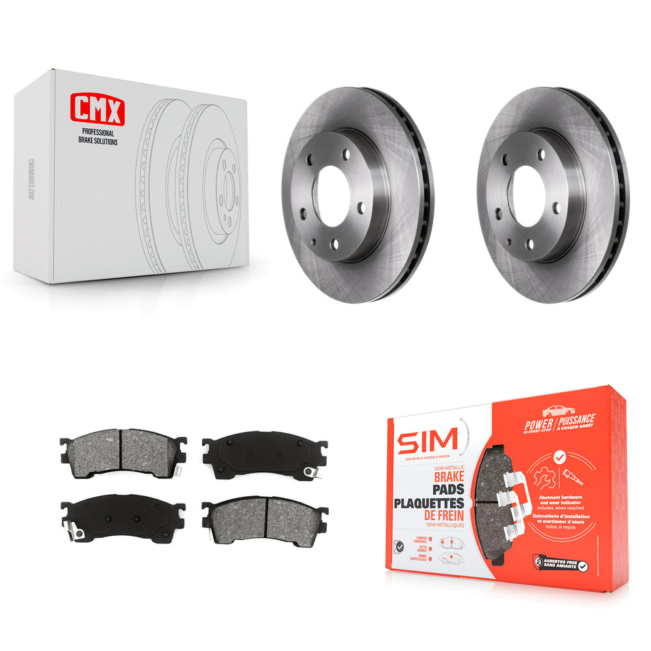 Front Disc Brake Rotors And Semi-Metallic Pads Kit For Mazda 626 Ford Probe MX-6 K8S-100279