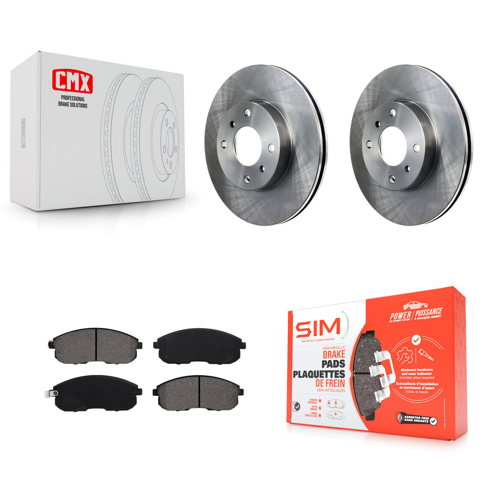 Front Disc Brake Rotors And Semi-Metallic Pads Kit For Nissan Sentra Altima Infiniti G20 INFINITI K8S-100286