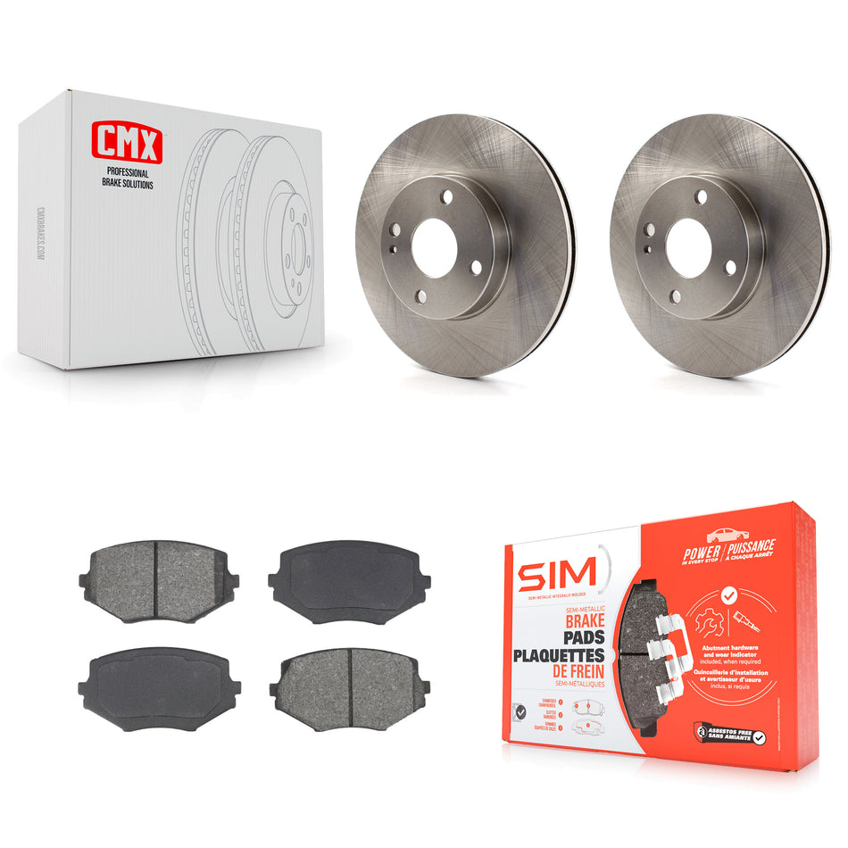 Front Disc Brake Rotors And Semi-Metallic Pads Kit For Mazda Miata K8S-100289