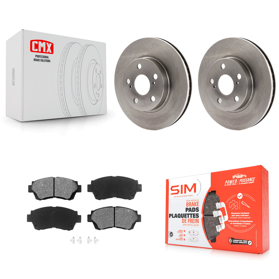 Front Disc Brake Rotors And Semi-Metallic Pads Kit For 1998 Toyota Celica K8S-100292