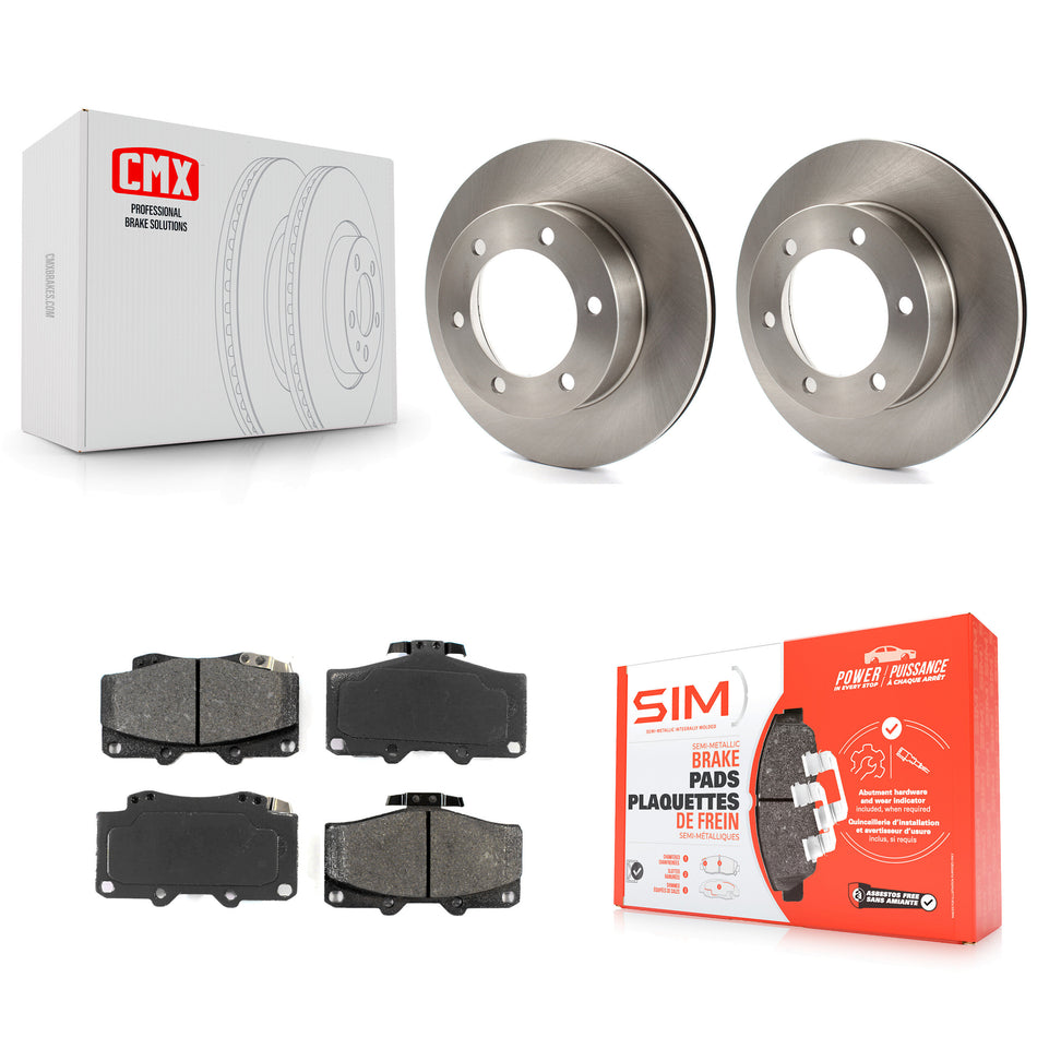 Front Disc Brake Rotors And Semi-Metallic Pads Kit For Toyota 4Runner Tacoma K8S-100298