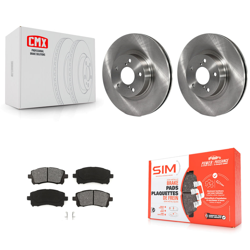 Front Disc Brake Rotors And Semi-Metallic Pads Kit For Subaru Legacy Forester Outback Impreza K8S-100310