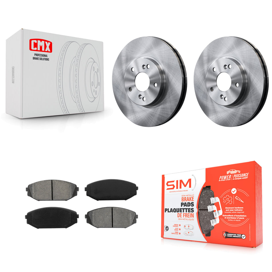 Front Disc Brake Rotors And Semi-Metallic Pads Kit For Honda Odyssey Acura MDX K8S-100338