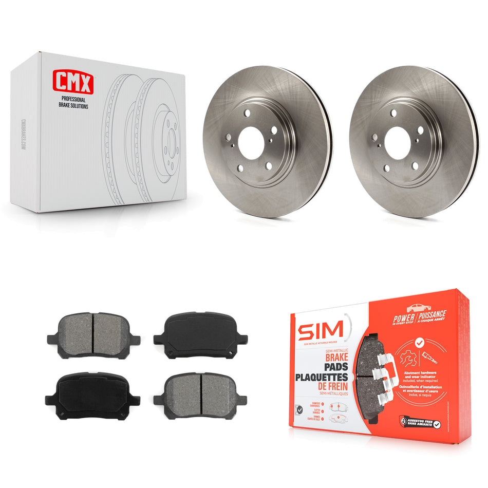 Front Disc Brake Rotors And Semi-Metallic Pads Kit For 1999-2001 Lexus RX300 K8S-100347
