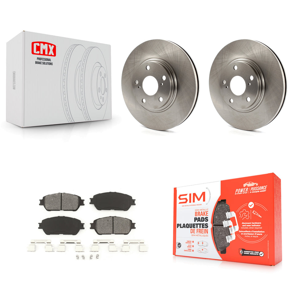Front Disc Brake Rotors And Semi-Metallic Pads Kit For 2004-2006 Lexus ES330 K8S-100348
