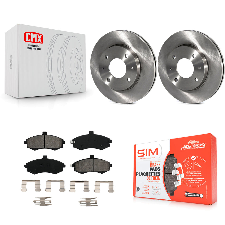 Front Disc Brake Rotors And Semi-Metallic Pads Kit For Hyundai Elantra K8S-100405