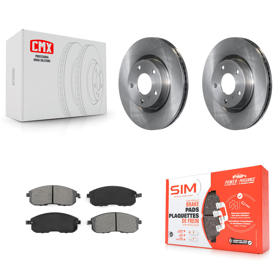 Front Disc Brake Rotors And Semi-Metallic Pads Kit For Infiniti G35 Nissan 350Z INFINITI K8S-100406