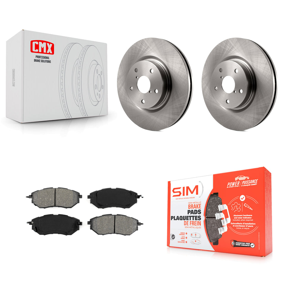 Front Disc Brake Rotors And Semi-Metallic Pads Kit For Subaru Outback Legacy WRX Tribeca B9 K8S-100468