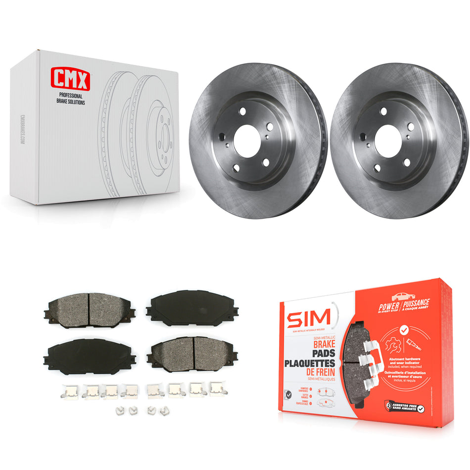 Front Disc Brake Rotors And Semi-Metallic Pads Kit For Toyota RAV4 Scion tC Matrix Pontiac Vibe Corolla iM Mirai K8S-100498