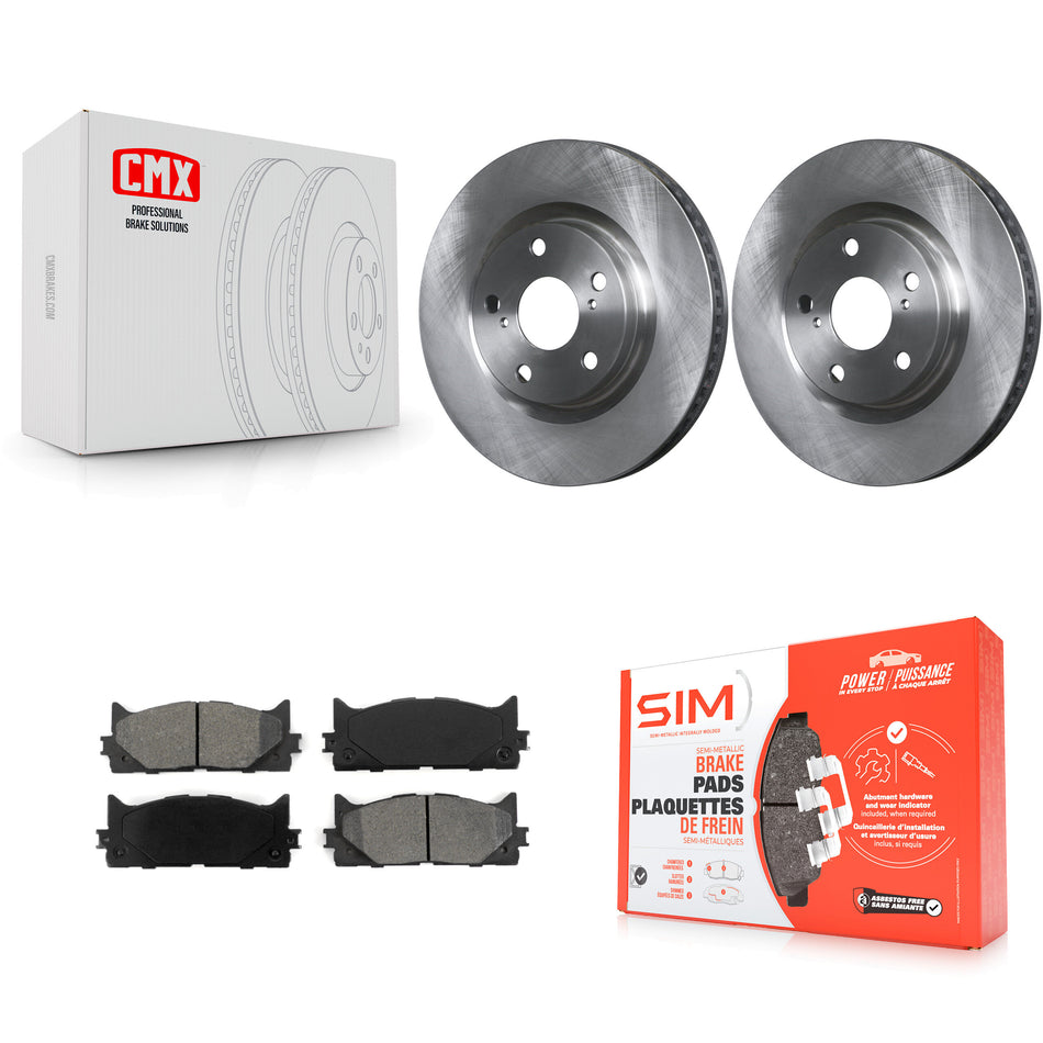 Front Disc Brake Rotors And Semi-Metallic Pads Kit For Toyota Camry Lexus ES350 Avalon ES300h K8S-100499