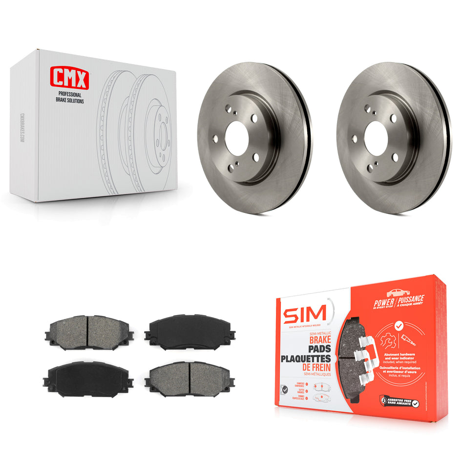 Front Disc Brake Rotors And Semi-Metallic Pads Kit For Toyota RAV4 Scion xB Prius V Lexus HS250h K8S-100502