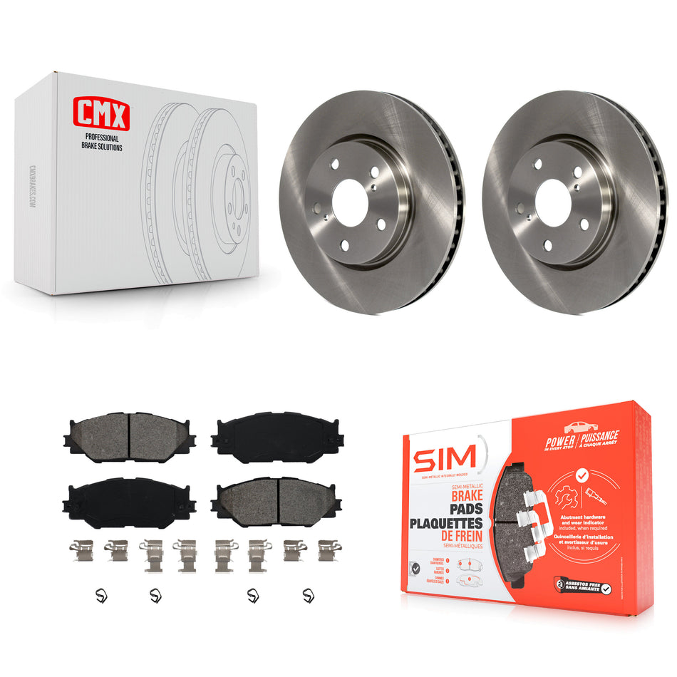 Front Disc Brake Rotors And Semi-Metallic Pads Kit For Lexus IS250 K8S-100507