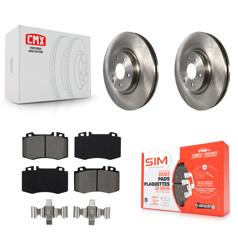 Front Disc Brake Rotors And Semi-Metallic Pads Kit For Mercedes-Benz C230 C320 SLK350 K8S-100515