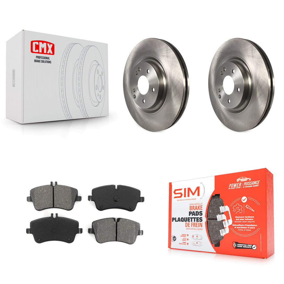Front Disc Brake Rotors And Semi-Metallic Pads Kit For Mercedes-Benz SLK280 C320 With Sport Package K8S-100516