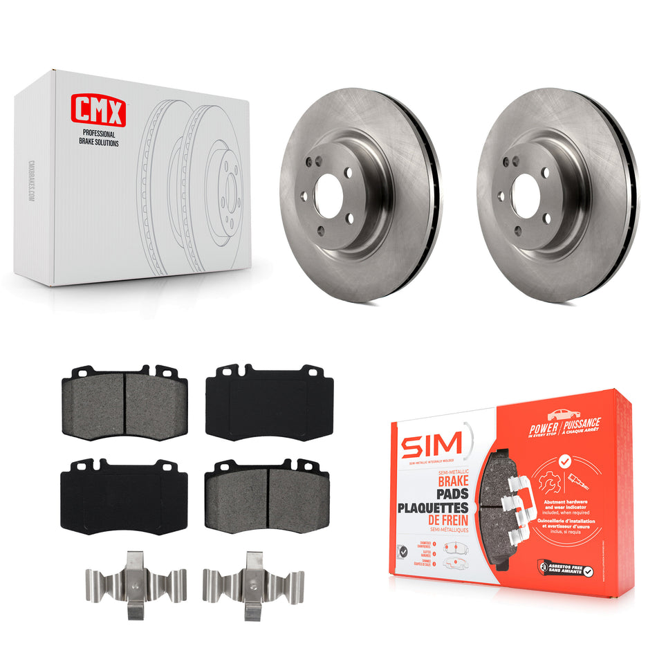 Front Disc Brake Rotors And Semi-Metallic Pads Kit For Mercedes-Benz CLS550 CLS500 E550 K8S-100521