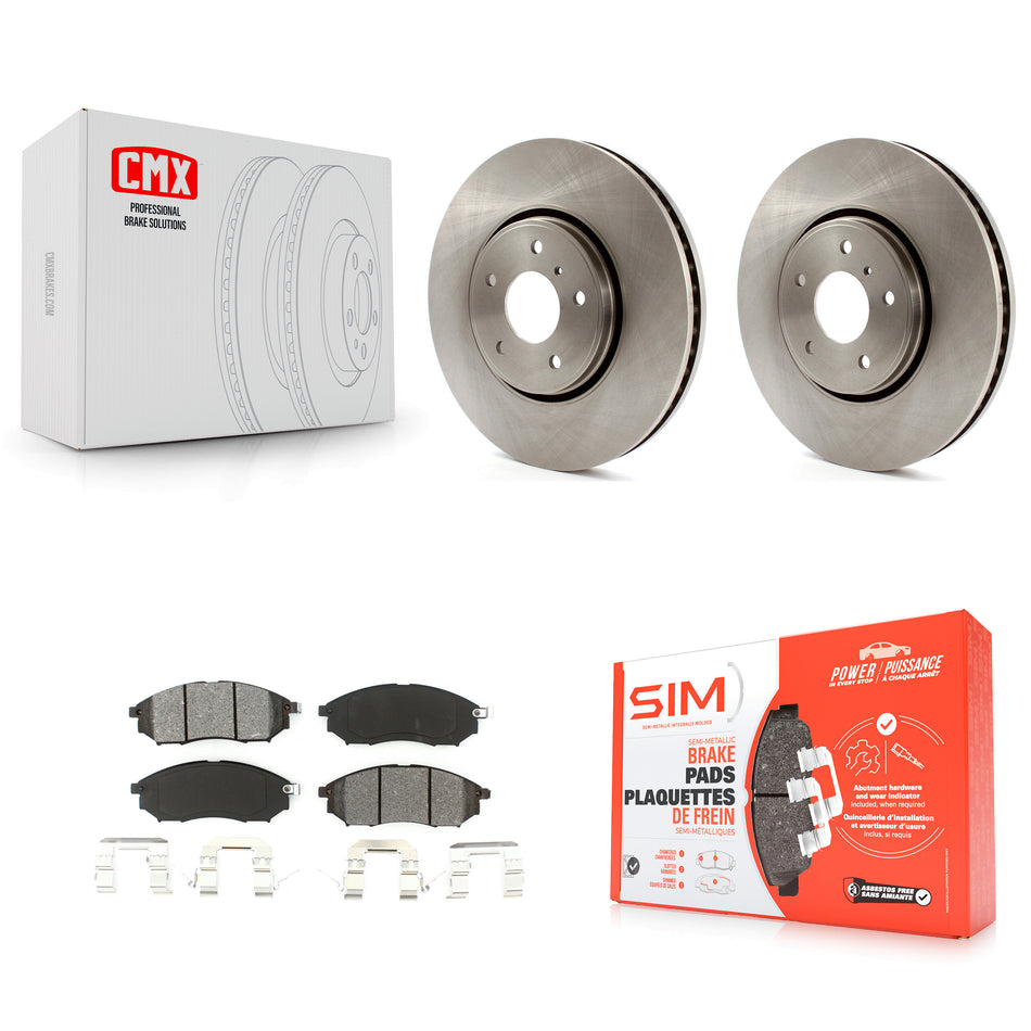 Front Disc Brake Rotors And Semi-Metallic Pads Kit For Infiniti FX35 FX37 QX70 FX45 INFINITI K8S-100531
