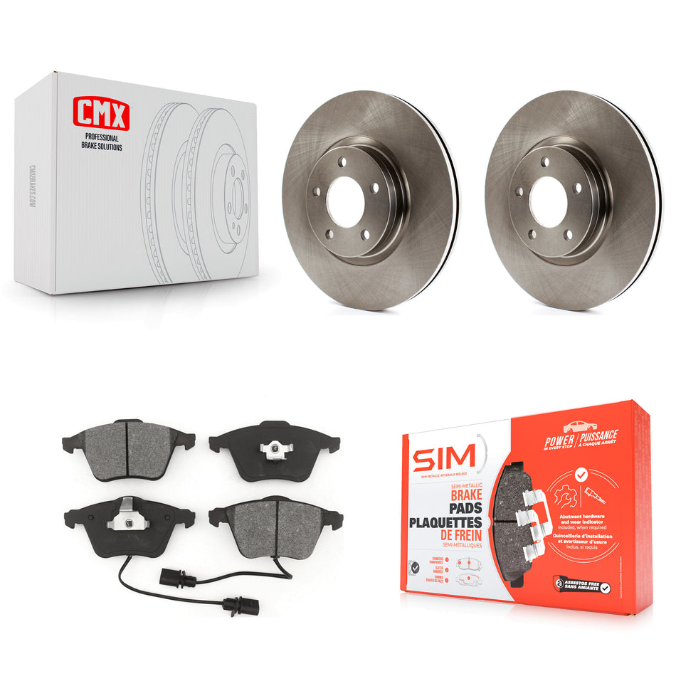 Front Disc Brake Rotors And Semi-Metallic Pads Kit For Mazda 3 K8S-100533