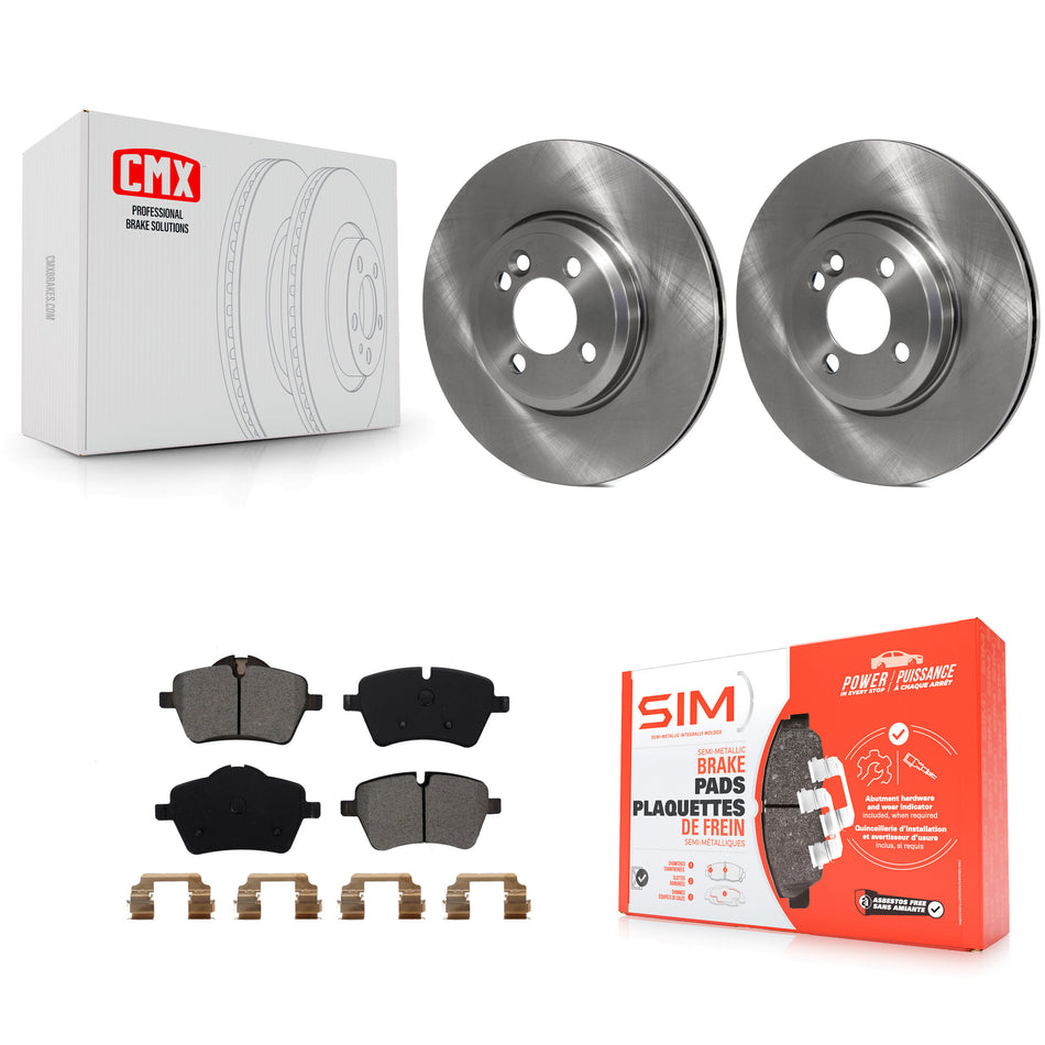 Front Disc Brake Rotors And Semi-Metallic Pads Kit For Mini Cooper Countryman K8S-100543