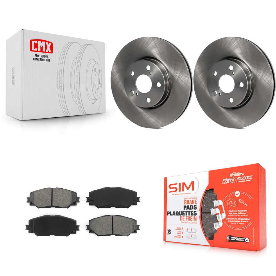 Front Disc Brake Rotors And Semi-Metallic Pads Kit For Toyota Corolla Scion xD Matrix Pontiac Vibe K8S-100547