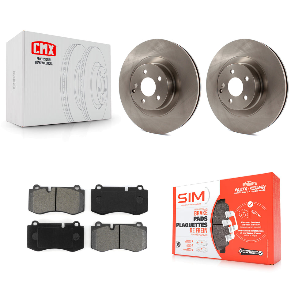 Front Disc Brake Rotors And Semi-Metallic Pads Kit For Mercedes-Benz S550 SL550 CL550 S600 S400 S350 CL600 S450 K8S-100583