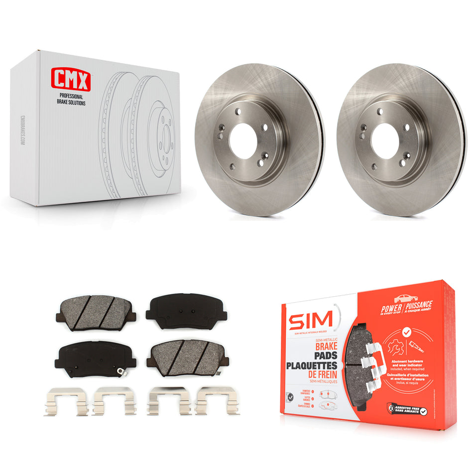 Front Disc Brake Rotors And Semi-Metallic Pads Kit For Kia Sorento Hyundai Santa Fe K8S-100592