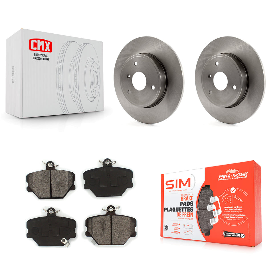 Front Disc Brake Rotors And Semi-Metallic Pads Kit For Smart Fortwo K8S-100597