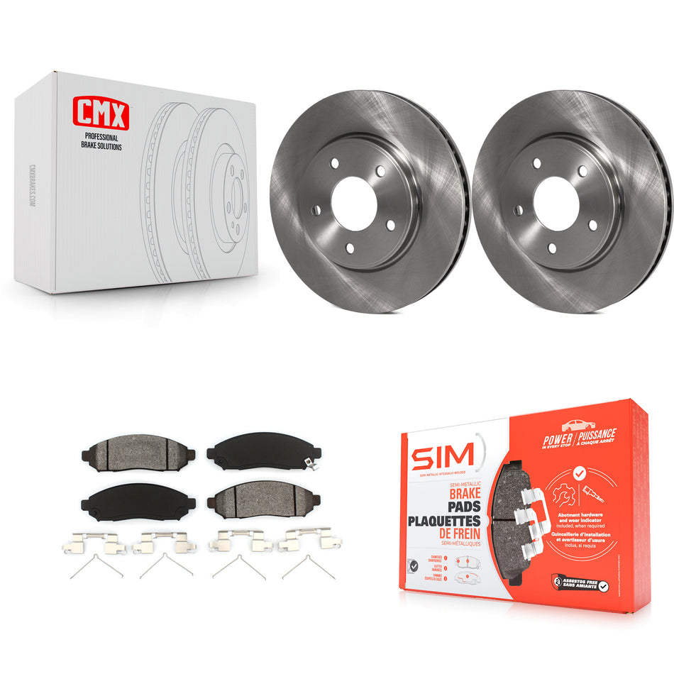 Front Disc Brake Rotors And Semi-Metallic Pads Kit For Nissan NV200 LEAF Chevrolet City Express K8S-100603
