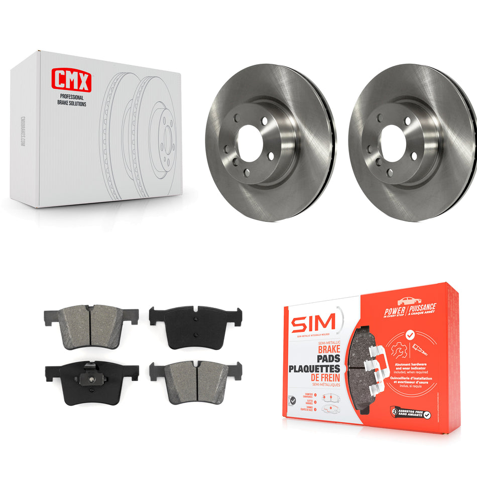 Front Disc Brake Rotors And Semi-Metallic Pads Kit For BMW X3 X4 K8S-100610