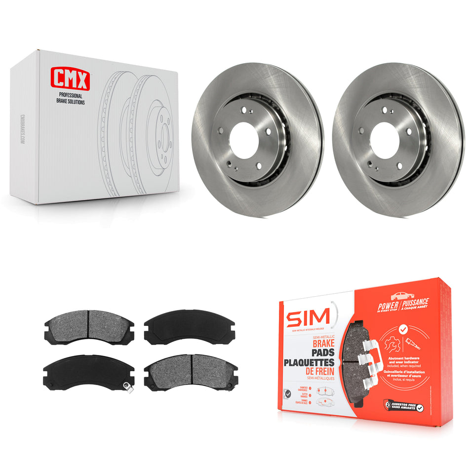 Front Disc Brake Rotors And Semi-Metallic Pads Kit For Mitsubishi Lancer K8S-100613