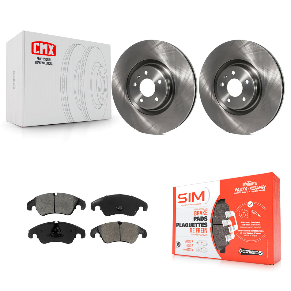 Front Disc Brake Rotors And Semi-Metallic Pads Kit For Audi A6 K8S-100614