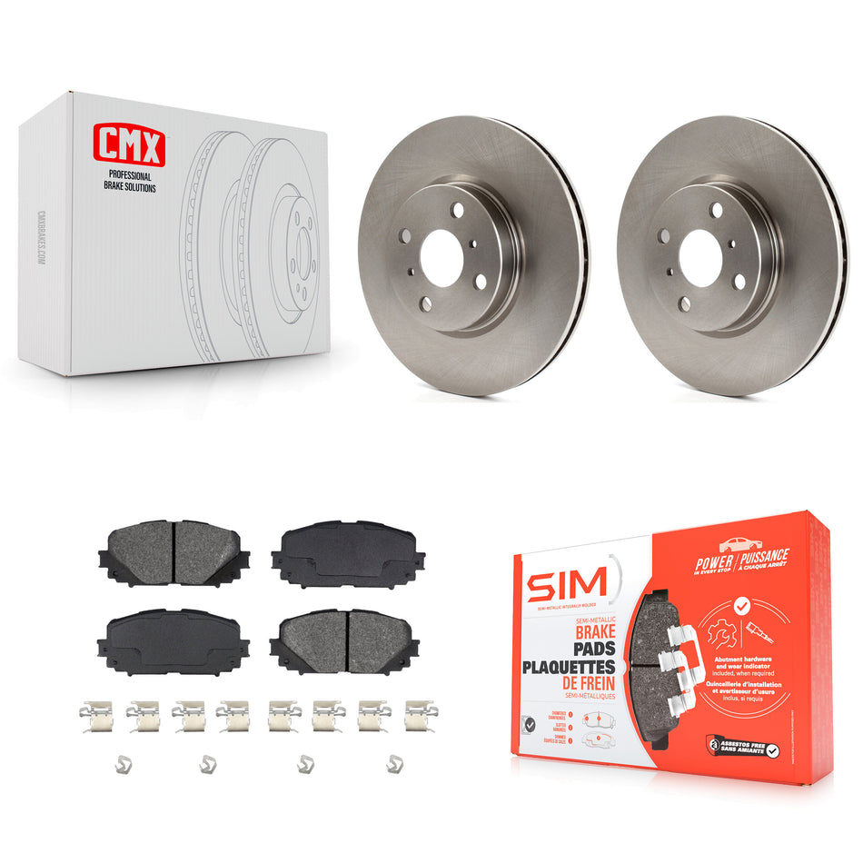 Front Disc Brake Rotors And Semi-Metallic Pads Kit For Toyota Yaris K8S-100628