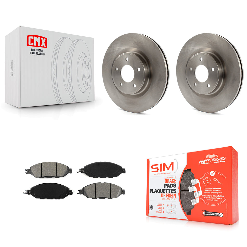 Front Disc Brake Rotors And Semi-Metallic Pads Kit For Nissan Pathfinder Murano INFINITI QX60 JX35 K8S-100644