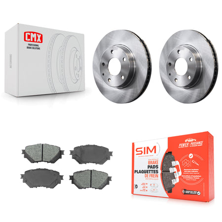 Front Disc Brake Rotors And Semi-Metallic Pads Kit For 2014-2018 Mazda 3 Sport K8S-100655