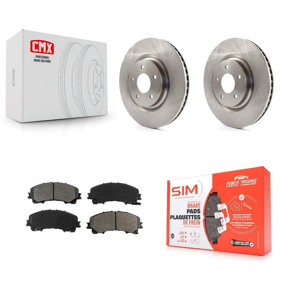 Front Disc Brake Rotors And Semi-Metallic Pads Kit For Nissan Rogue K8S-100660