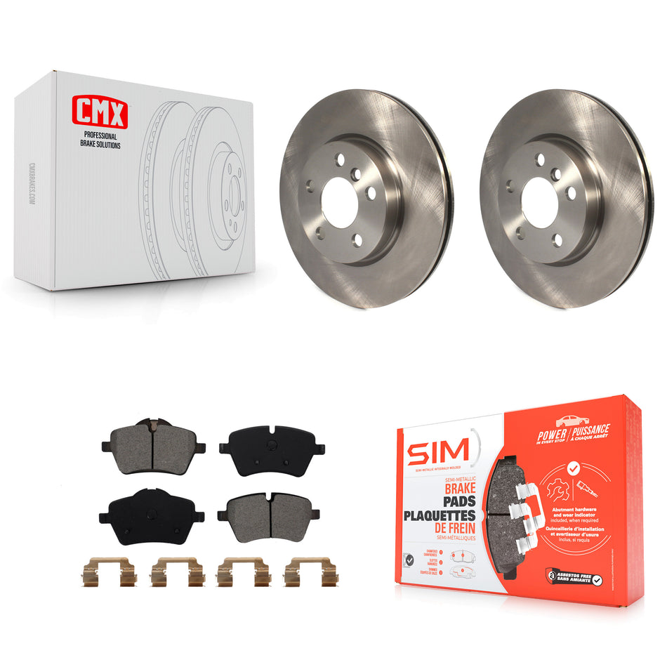 Front Disc Brake Rotors And Semi-Metallic Pads Kit For Mini Cooper K8S-100662