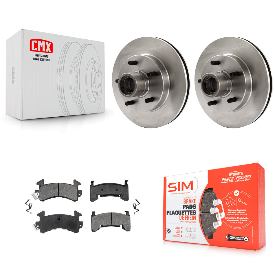 Front Disc Brake Rotors Hub Assembly And Semi-Metallic Pads Kit For Chevrolet S10 GMC Sonoma Blazer Jimmy Isuzu Hombre S15 K8S-100687