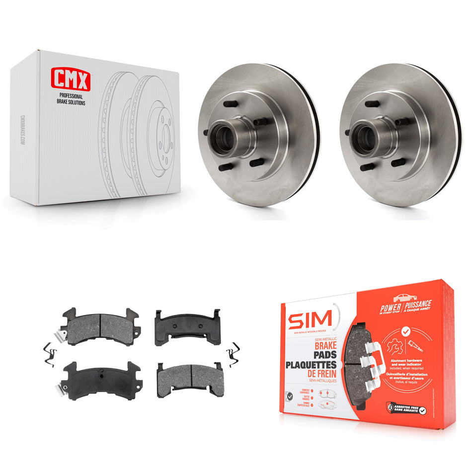 Front Disc Brake Rotors Hub Assembly And Semi-Metallic Pads Kit For Chevrolet S10 GMC Sonoma Blazer Jimmy Isuzu Hombre S15 K8S-100687