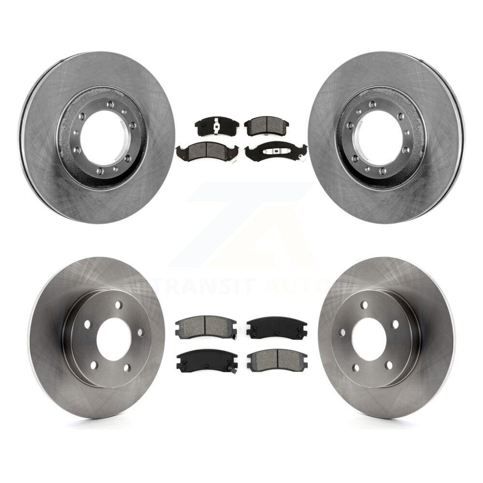 Front Rear Disc Brake Rotors And Semi-Metallic Pads Kit For Cadillac DeVille Eldorado Seville Buick Riviera Oldsmobile Aurora K8S-100749