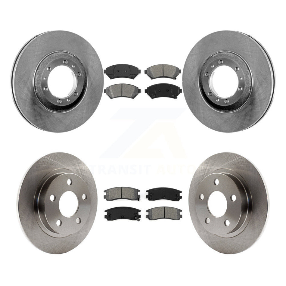 Front Rear Disc Brake Rotors And Semi-Metallic Pads Kit For 2000-2005 Buick LeSabre Pontiac Bonneville K8S-100750