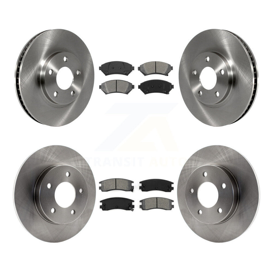 Front Rear Disc Brake Rotors And Semi-Metallic Pads Kit For Cadillac DeVille Buick Park Avenue Eldorado Oldsmobile Aurora Riviera Seville K8S-100751