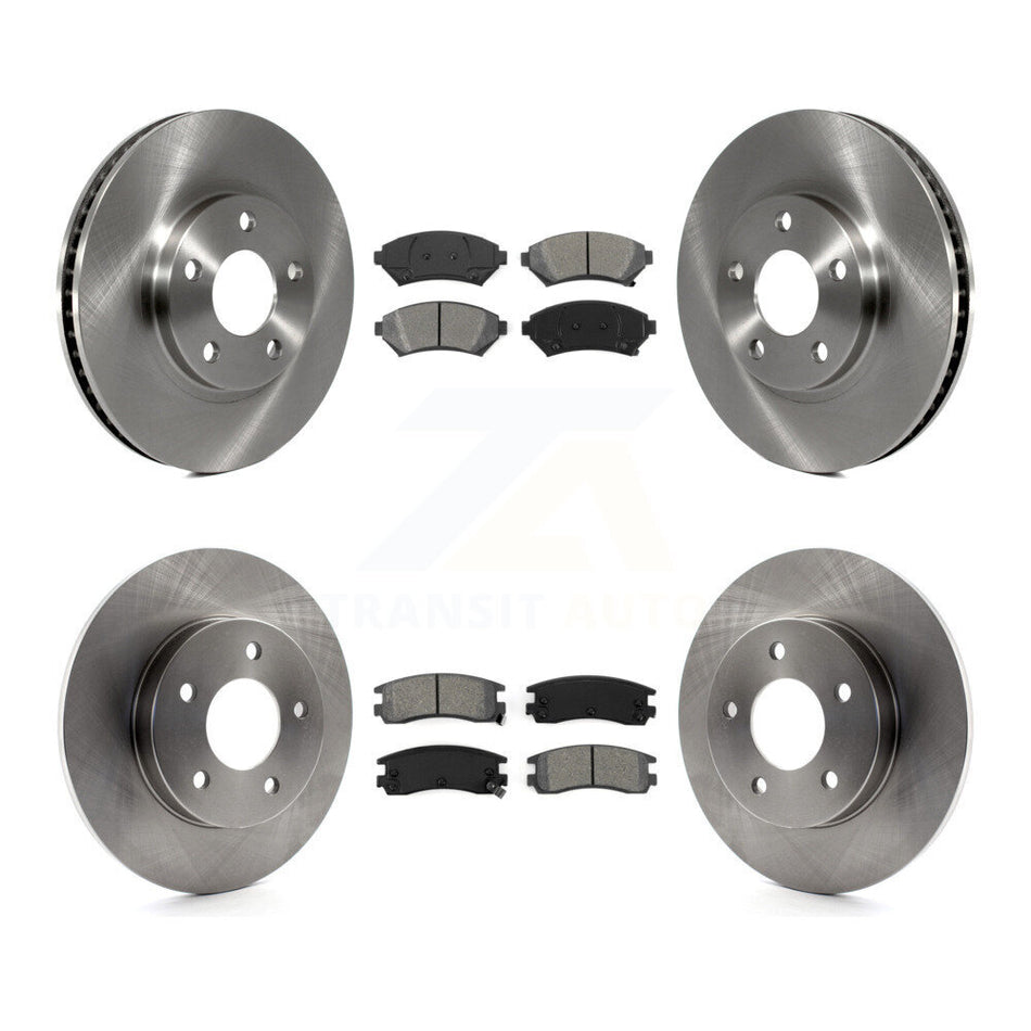 Front Rear Disc Brake Rotors And Semi-Metallic Pads Kit For Cadillac DeVille Buick Park Avenue Eldorado Oldsmobile Aurora Riviera Seville K8S-100751