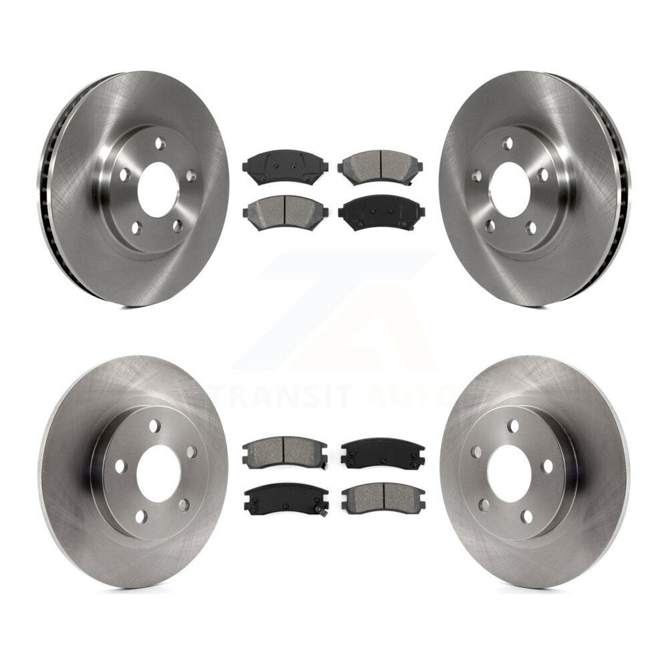 Front Rear Disc Brake Rotors And Semi-Metallic Pads Kit For Cadillac DeVille Buick Park Avenue K8S-100752