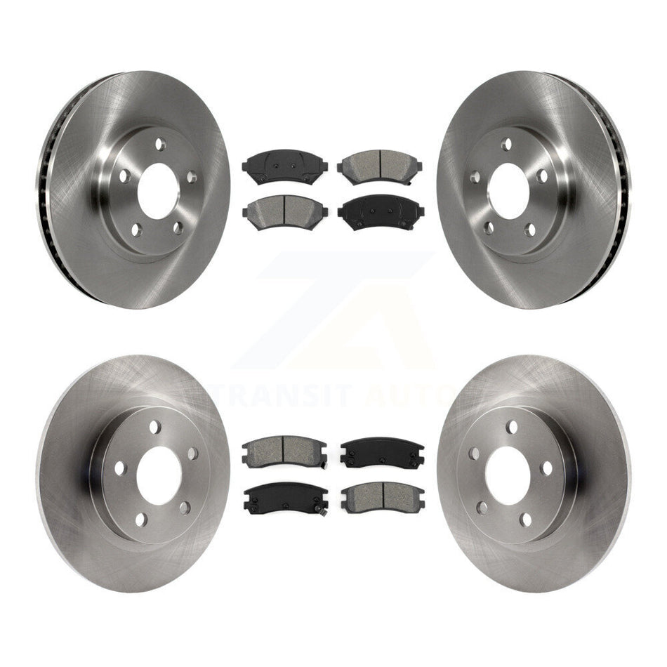 Front Rear Disc Brake Rotors And Semi-Metallic Pads Kit For Cadillac DeVille Buick Park Avenue K8S-100752
