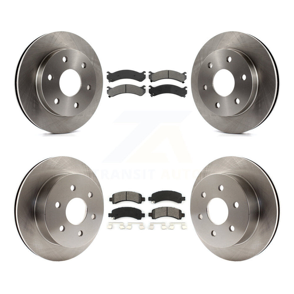Front Rear Disc Brake Rotors And Semi-Metallic Pads Kit For 2006 GMC Savana 2500 GAS engine With 7300 Lb GVW K8S-100759