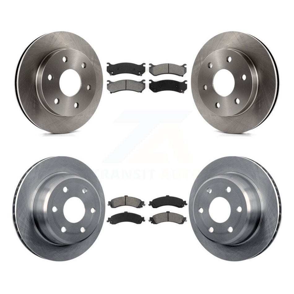 Front Rear Disc Brake Rotors And Semi-Metallic Pads Kit For Chevrolet Silverado 1500 GMC Tahoe Sierra Suburban Yukon Avalanche XL Cadillac Escalade ESV EXT K8S-100764